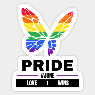 Pride Colorful Butterfly Sticker